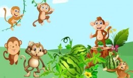 小猴吃瓜讲故事,趣味盎然的夏日童话之旅